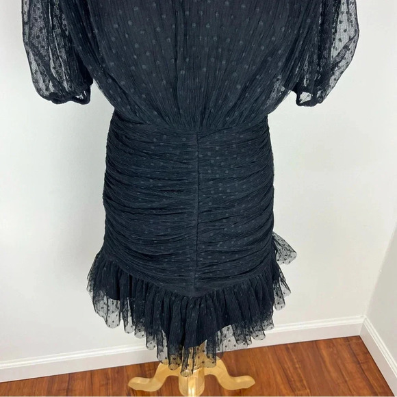 ENDLESS ROSE black Revolve Tulle ruched puff sleeve dress Size S - Picture 7 of 10
